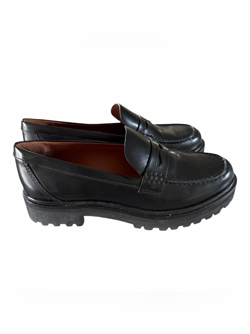 Reformation Agathea Chunky Loafer Black Size 8.5 - Picture 4 of 7